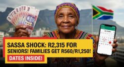September 2025 SASSA Grants Update: Seniors to Receive R2,315 While Families Get R560 and R1,250 With Provincial Dates Published